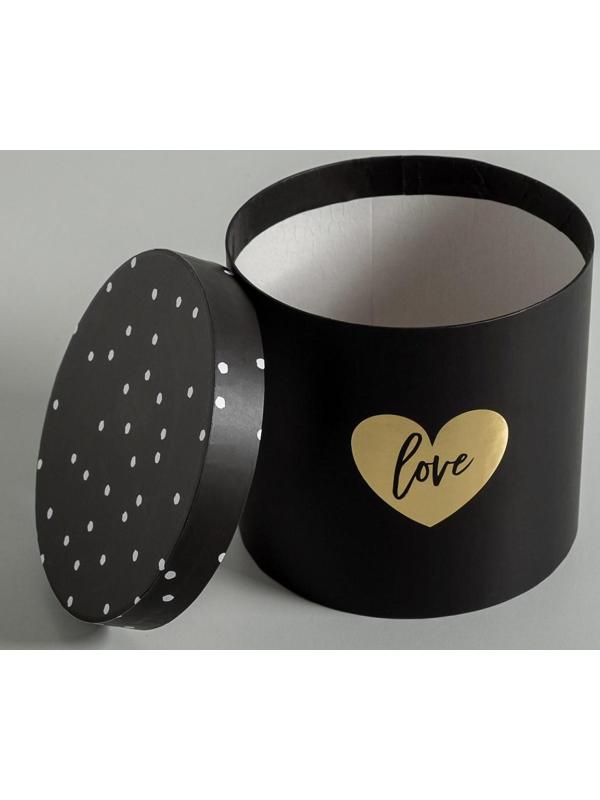 Набор шляпных коробок для цветов 4 в 1 «Чёрно-белый», 14 × 13 см - 20 × 17,5 см