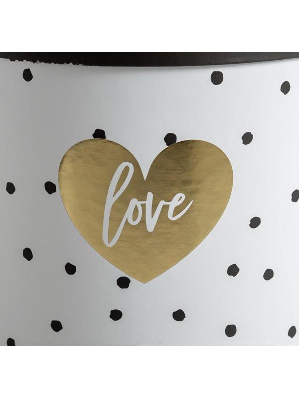 Набор шляпных коробок для цветов 4 в 1 «Чёрно-белый», 14 × 13 см - 20 × 17,5 см