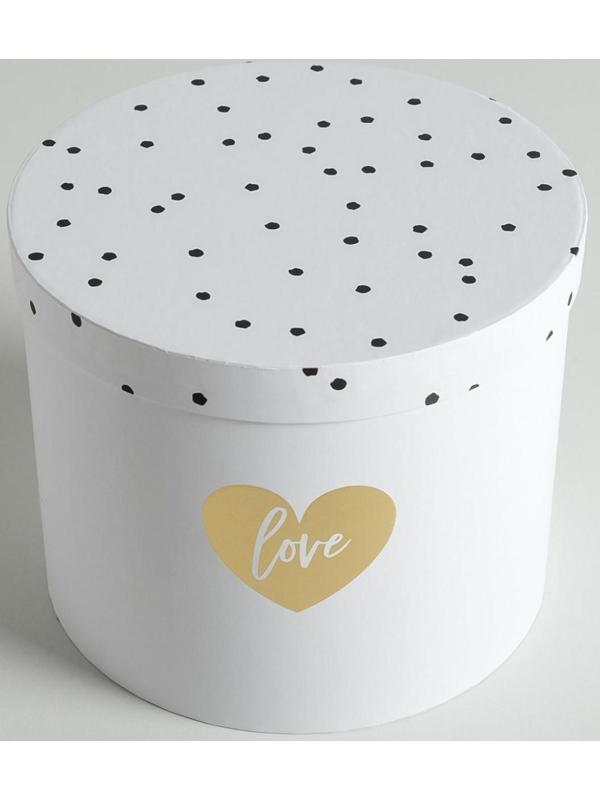 Набор шляпных коробок для цветов 4 в 1 «Чёрно-белый», 14 × 13 см - 20 × 17,5 см