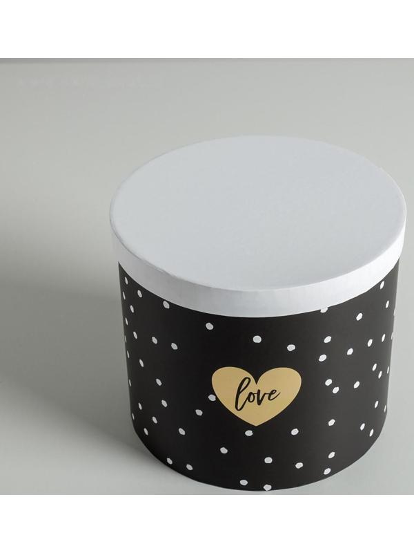 Набор шляпных коробок для цветов 4 в 1 «Чёрно-белый», 14 × 13 см - 20 × 17,5 см