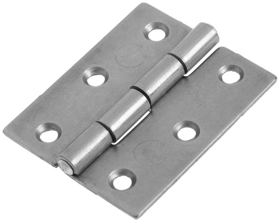 Петля карточная ТУНДРА, 50х40 мм, без покрытия, 1 шт.