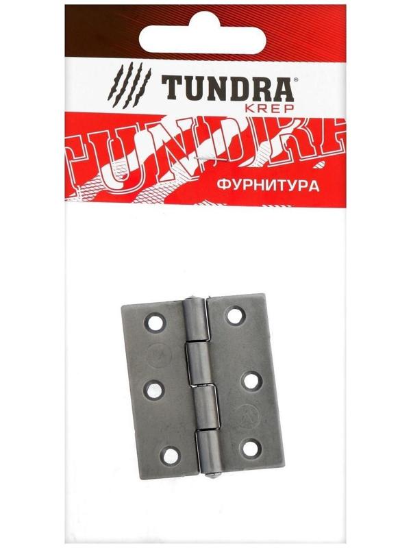 Петля карточная ТУНДРА, 50х40 мм, без покрытия, 1 шт.