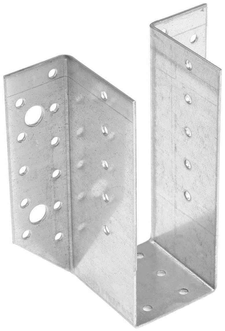 Опора бруса ТУНДРА krep, раскрытая, 143х125х60х2 мм, цинк, в упаковке 1 шт.