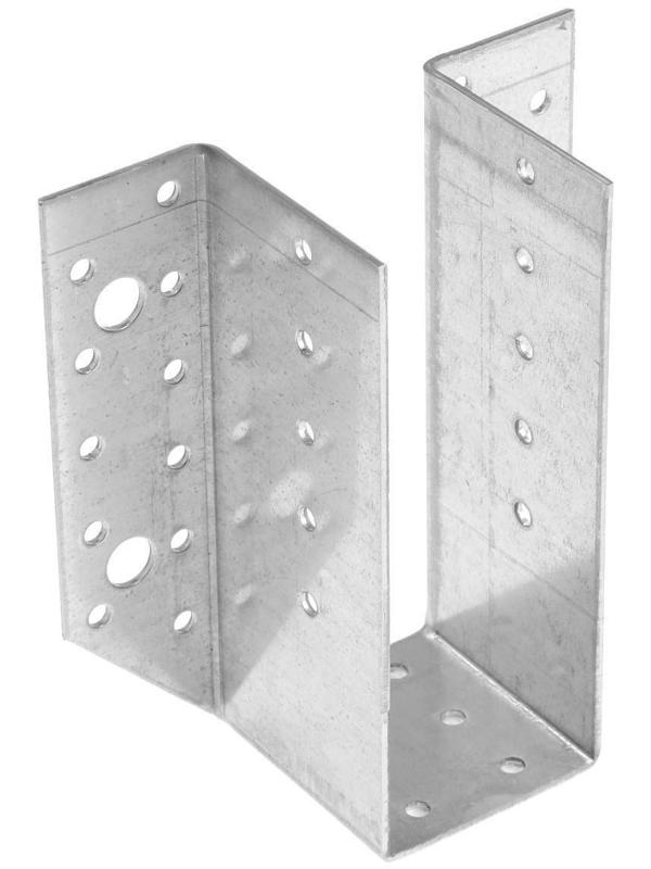 Опора бруса ТУНДРА krep, раскрытая, 143х125х60х2 мм, цинк, в упаковке 1 шт.