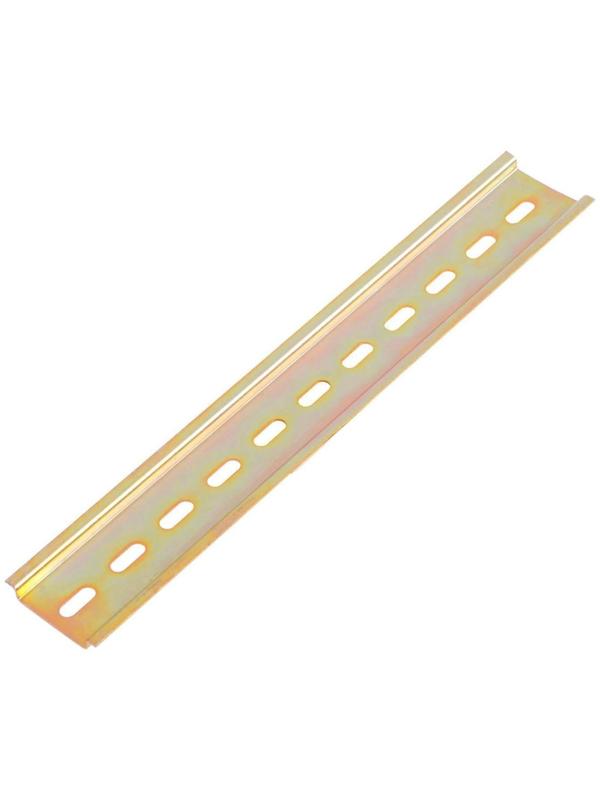 DIN-рейка ТУНДРА krep, L=225, желтый цинк, в упаковке 1 шт.