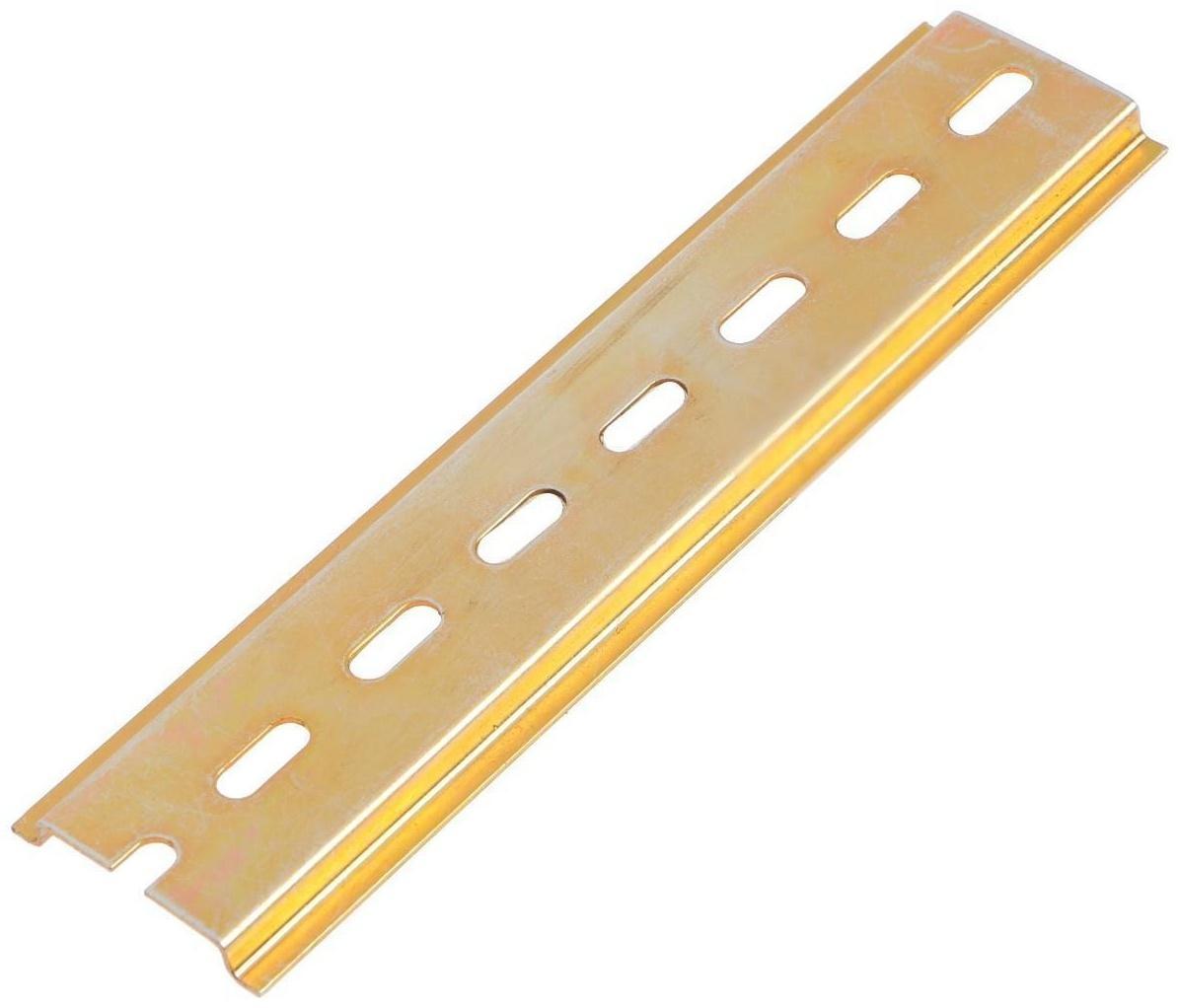 DIN-рейка ТУНДРА krep, L=150, оцинкованная, цвет желтый, в упаковке 1 шт.