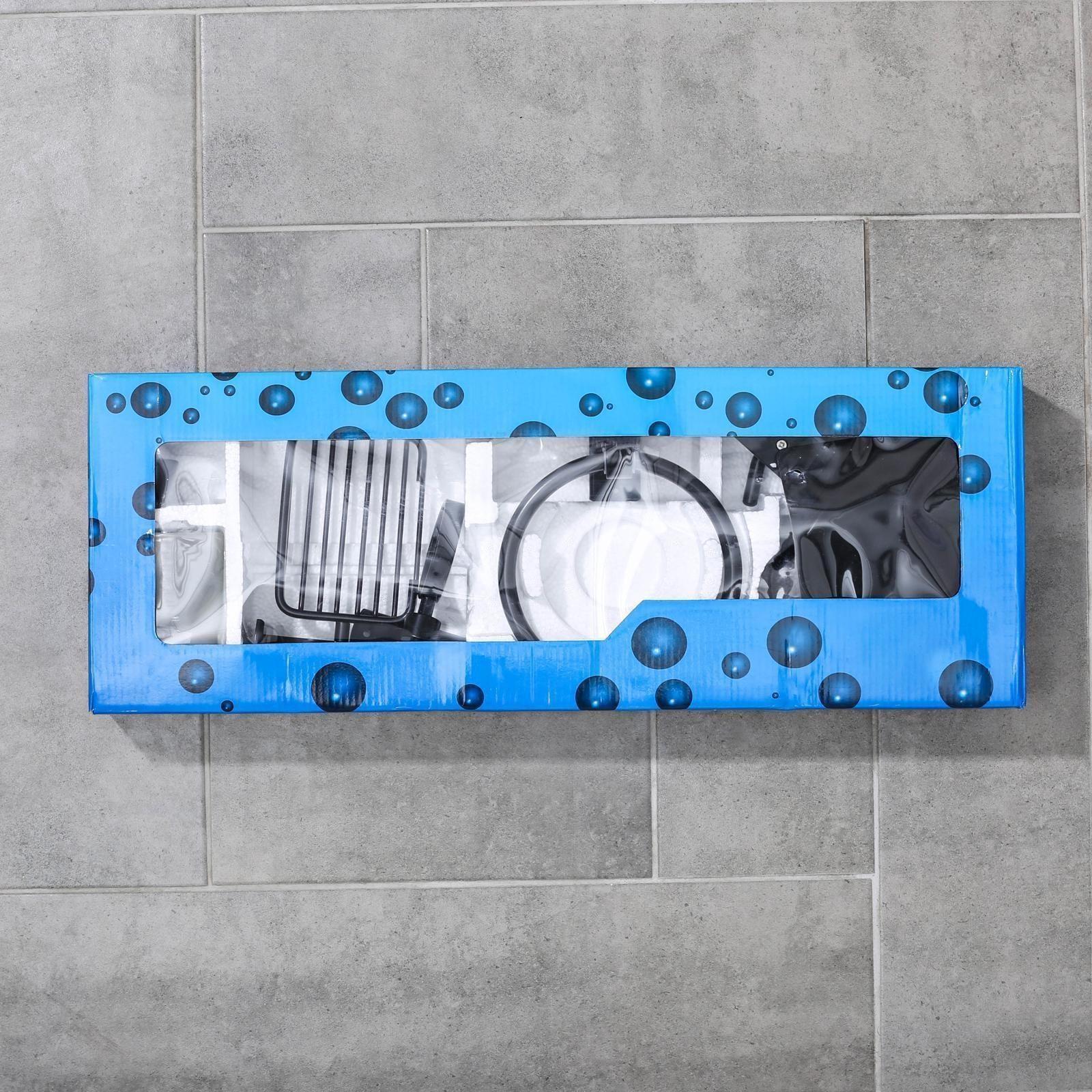 Набор для ванной комнаты «Лофт», 6 предметов, цвет чёрный