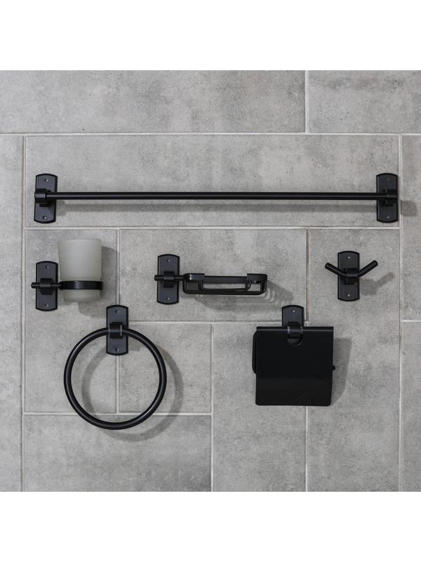 Набор для ванной комнаты «Лофт», 6 предметов, цвет чёрный