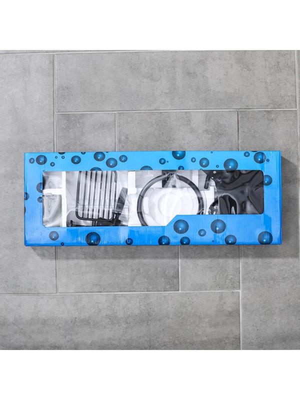 Набор для ванной комнаты «Лофт», 6 предметов, цвет чёрный