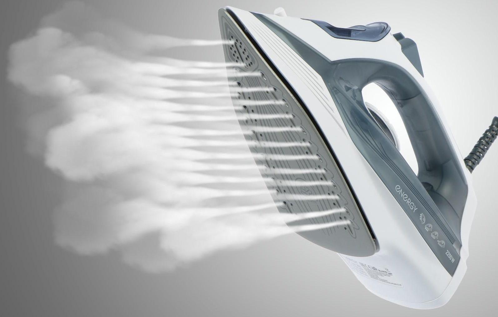 Утюг ENERGY EN-302, 1800-2200 Вт, керамическая подошва, 300 мл, серый