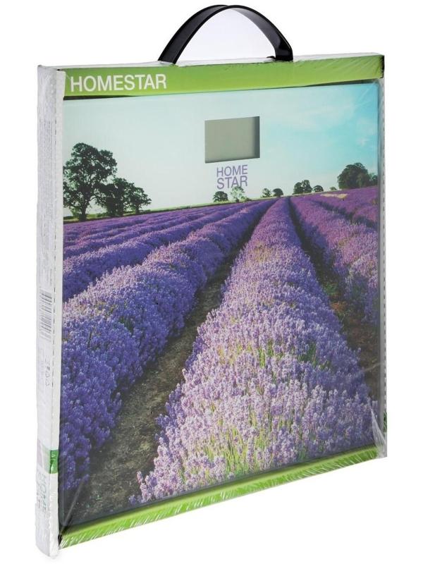 Весы напольные HOMESTAR HS-6001G, электронные, до 180 кг, 1хCR2032, стекло, фиолетовые