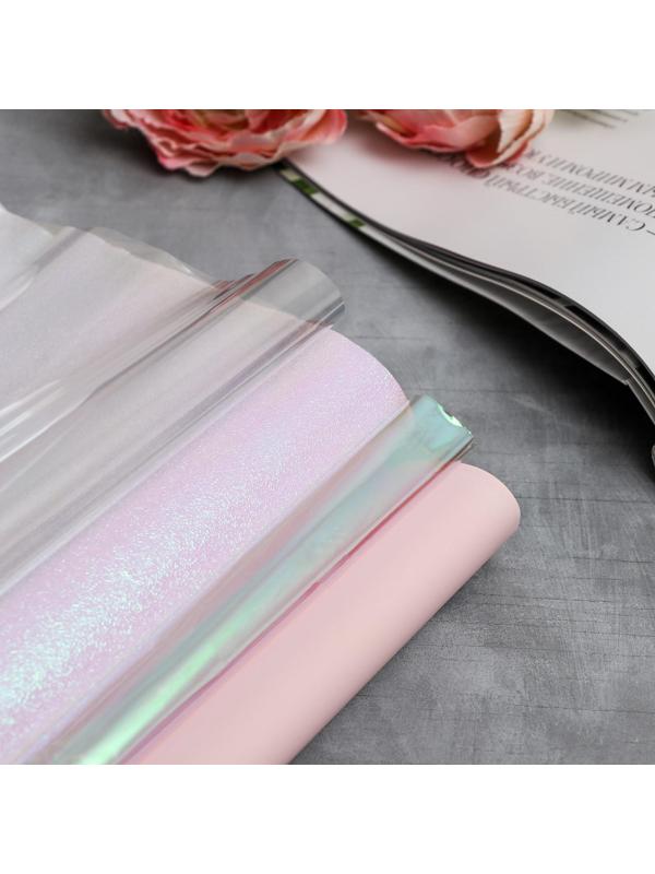 Набор упаковочной бумаги для цветов «Розовое счастье», 13 листов, 50 х 70 см