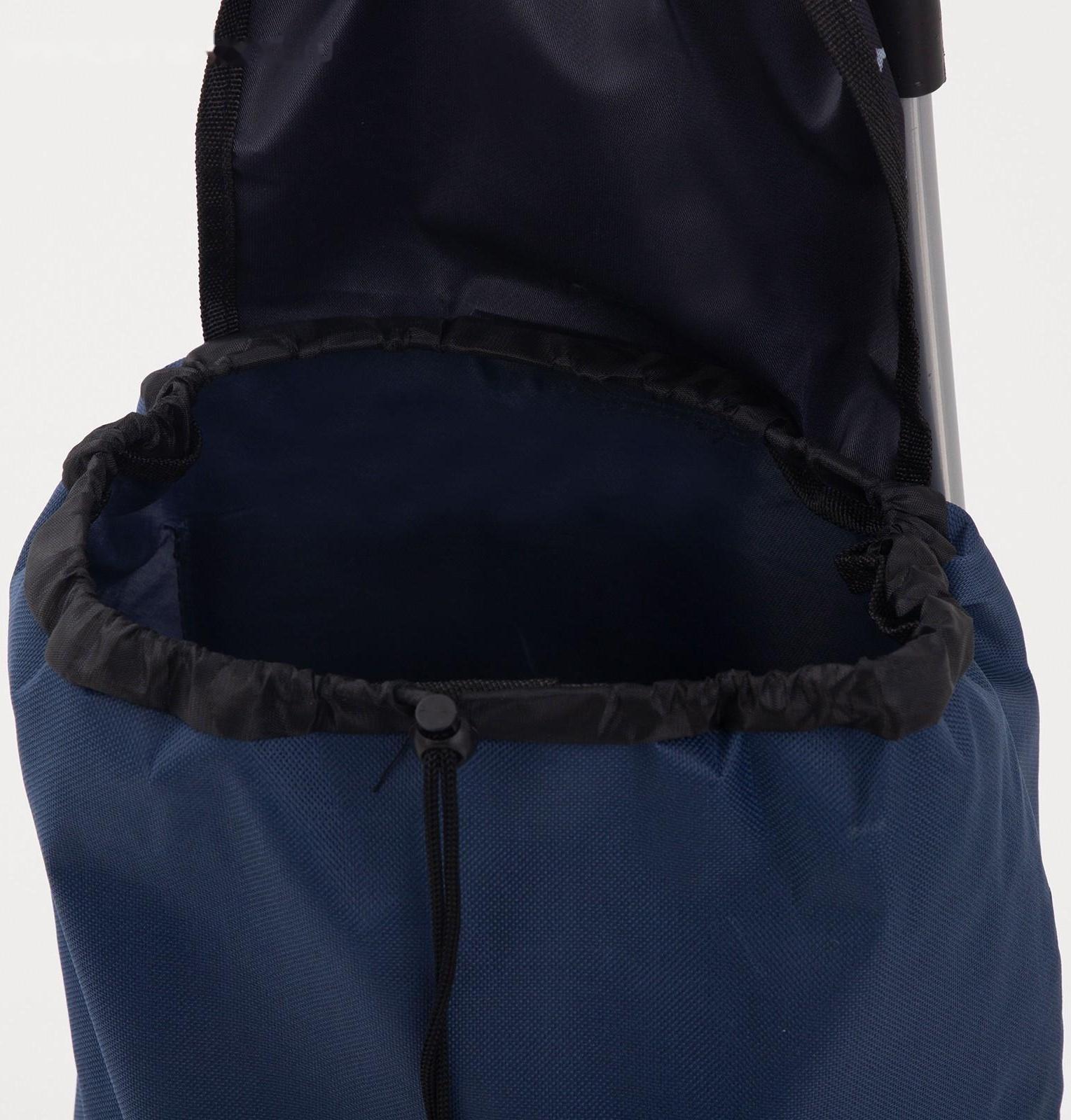 Сумка хозяйственная на тележке на шнуре, цвет синий