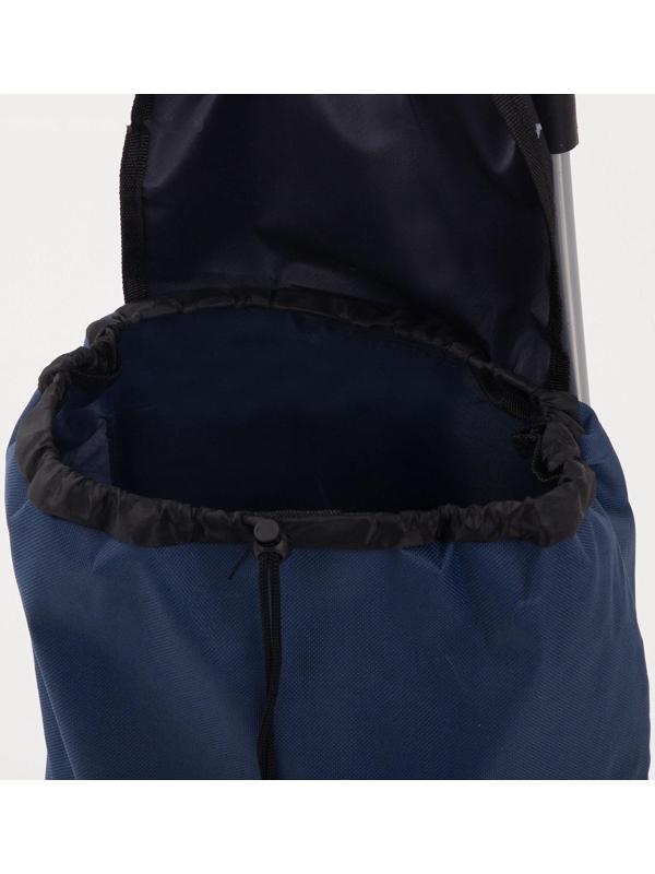 Сумка хозяйственная на тележке на шнуре, цвет синий