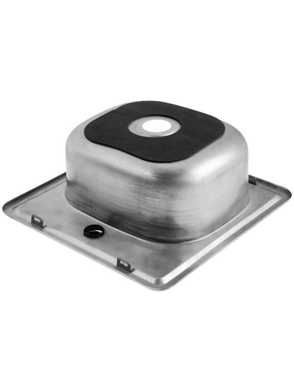 Мойка кухонная MIXLINE 531266, врезная, толщина 0.6 мм, 38х38х15 см, вып. 1 1/2