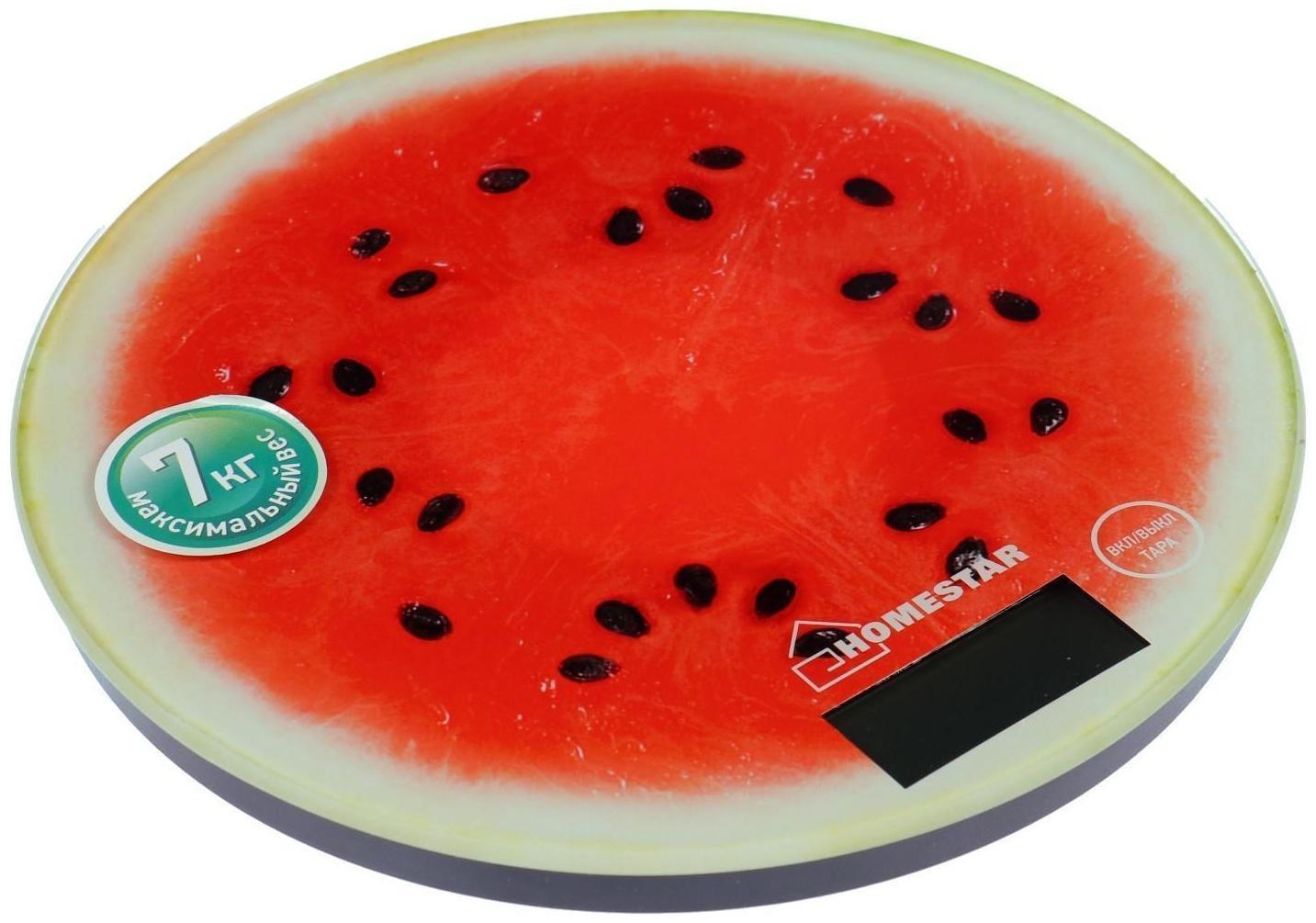 Весы кухонные HOMESTAR HS-3007S, электронные, до 7 кг, арбуз