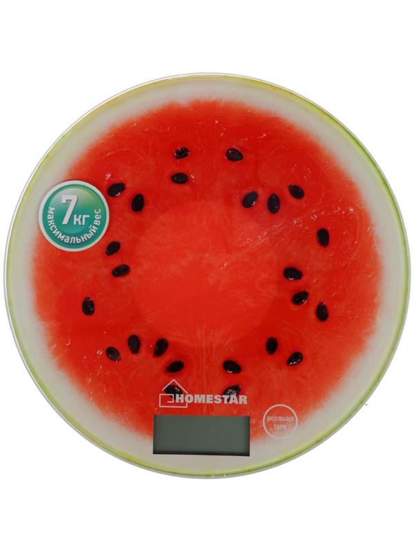 Весы кухонные HOMESTAR HS-3007S, электронные, до 7 кг, арбуз