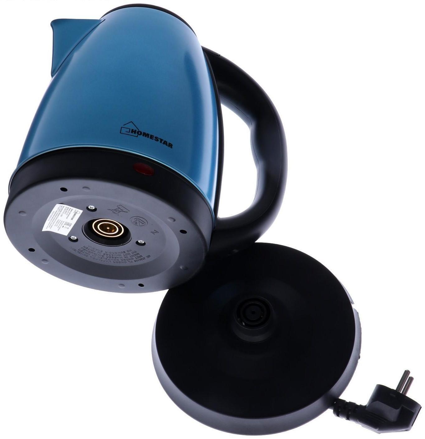 Чайник электрический HOMESTAR HS-1010, металл, 1.8 л, 1500 Вт, синий