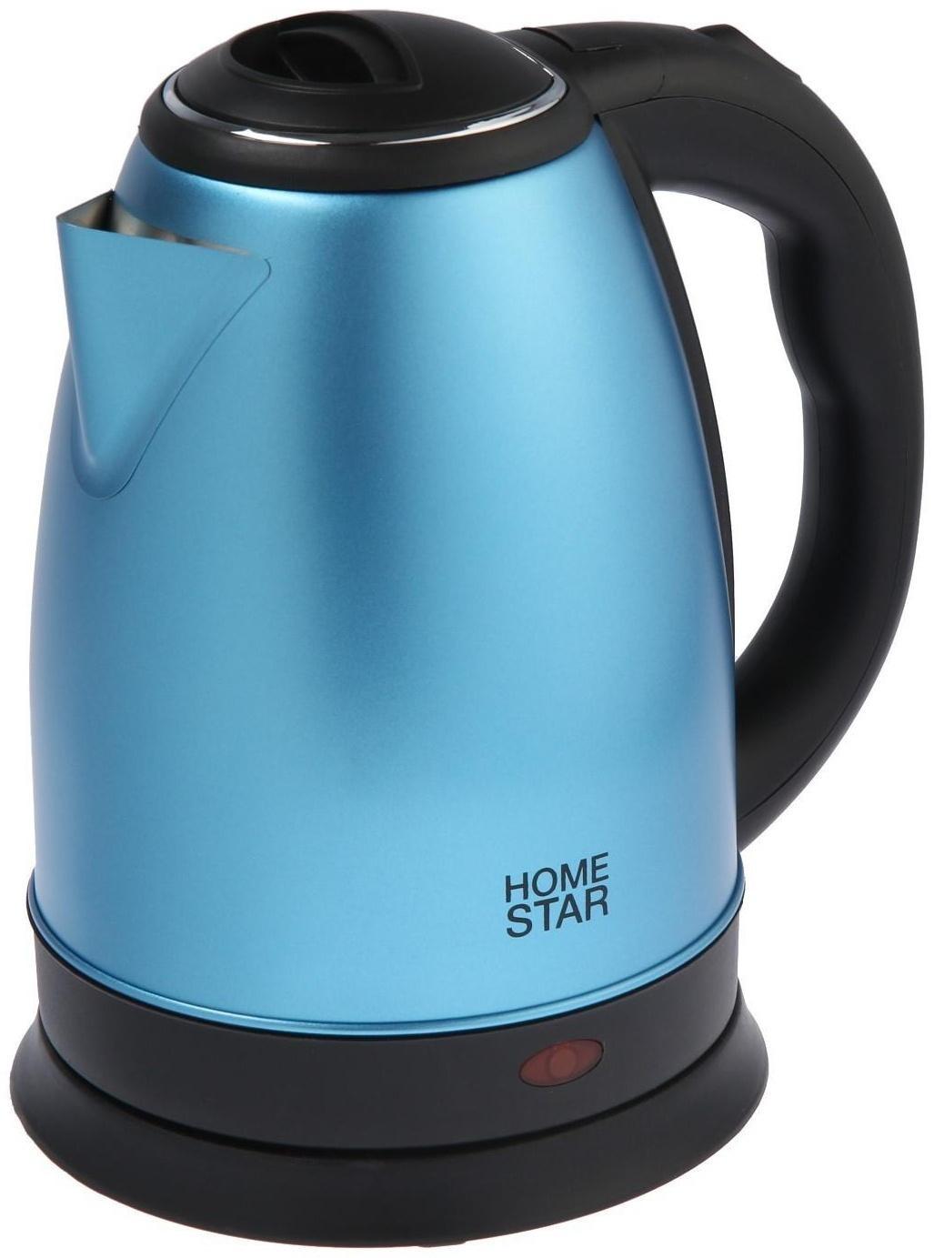 Чайник электрический HOMESTAR HS-1010, металл, 1.8 л, 1500 Вт, синий