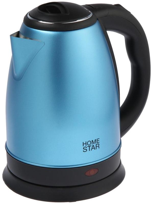 Чайник электрический HOMESTAR HS-1010, металл, 1.8 л, 1500 Вт, синий