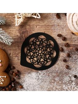 Трафарет для кофе «Узор», 9,5 х 8,5 см