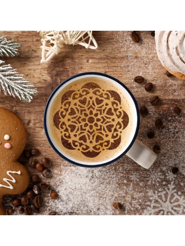 Трафарет для кофе «Узор», 9,5 х 8,5 см