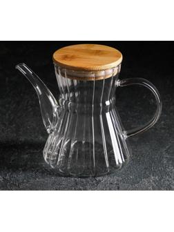 Чайник стеклянный заварочный «Эко. Восток», 600 мл, 18×11,5×14 см, без сита