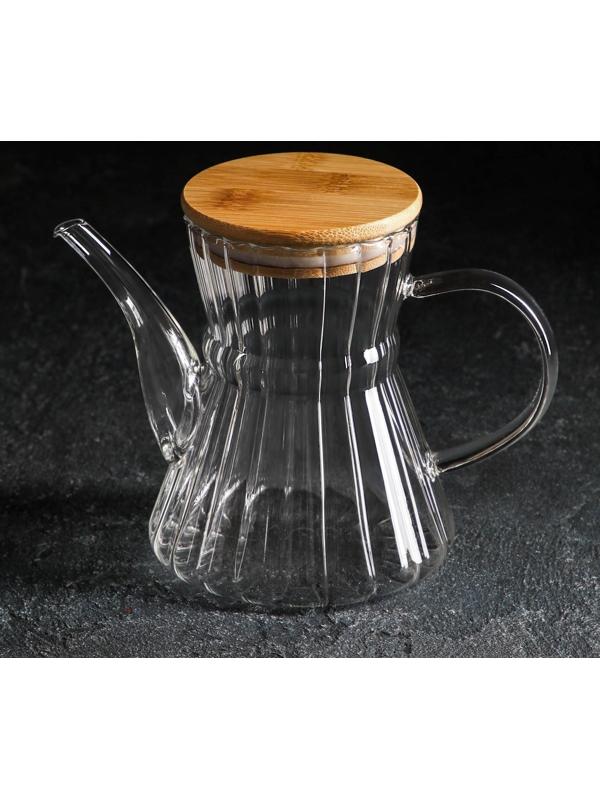 Чайник стеклянный заварочный «Эко. Восток», 600 мл, 18×11,5×14 см, без сита