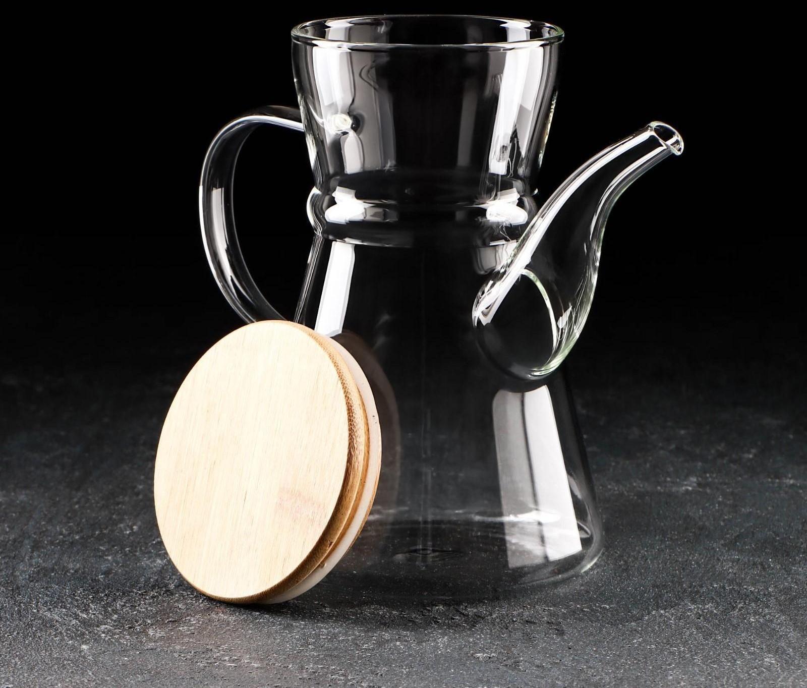 Чайник стеклянный заварочный «Эко. Восток», 800 мл, 18×11,5×17 см