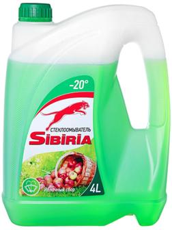 Жидкость стеклоомывающая зимняя Sibiria Яблоко, -20С, 4 л