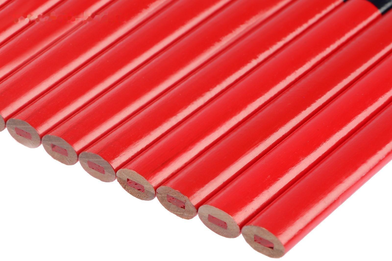 Карандаши строительные ЛОМ, двухцветные, 180 мм, 12 шт.