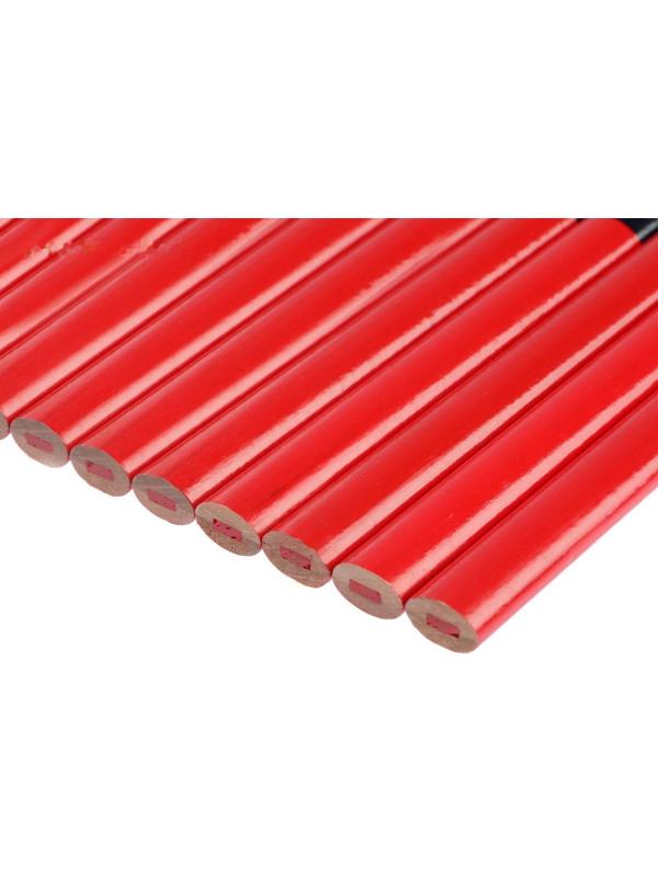 Карандаши строительные ЛОМ, двухцветные, 180 мм, 12 шт.