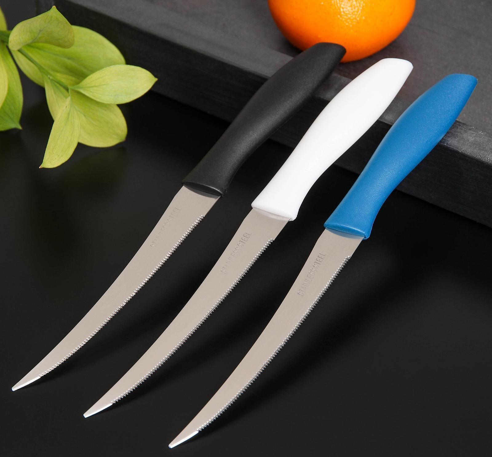 Нож кухонный для цитрусовых «Ария», лезвие 12 см, цвет МИКС