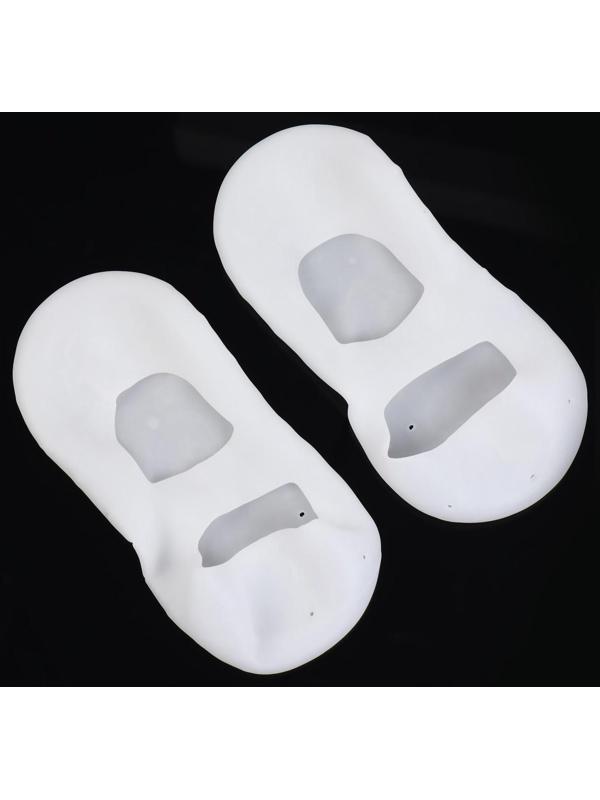 Носочки для педикюра, силиконовые, 18 × 9 см, размер L, цвет белый