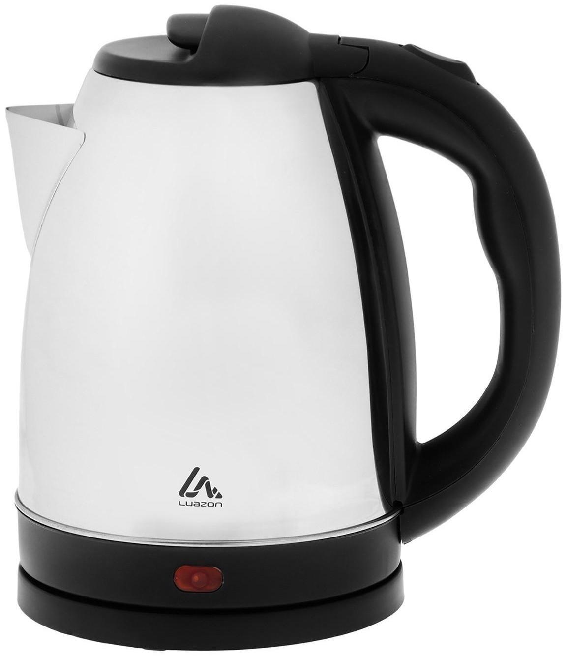 Чайник электрический Luazon LSK-1805, металл, 1.8 л, 1500 Вт, серебристый