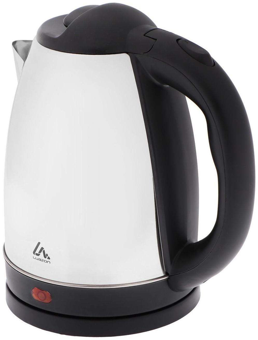 Чайник электрический Luazon LSK-1805, металл, 1.8 л, 1500 Вт, серебристый