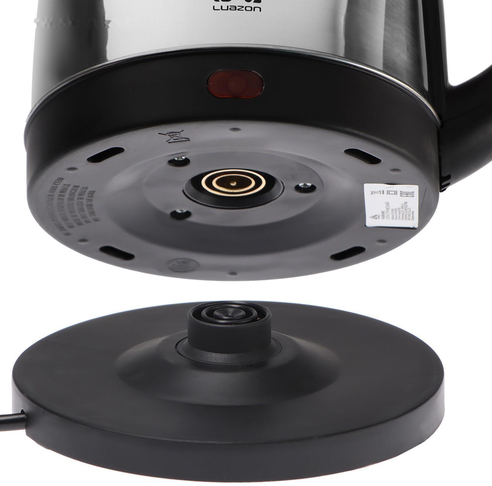 Чайник электрический Luazon LSK-1805, металл, 1.8 л, 1500 Вт, серебристый