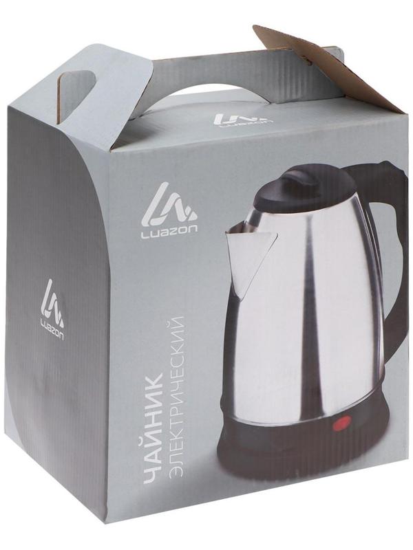 Чайник электрический Luazon LSK-1805, металл, 1.8 л, 1500 Вт, серебристый
