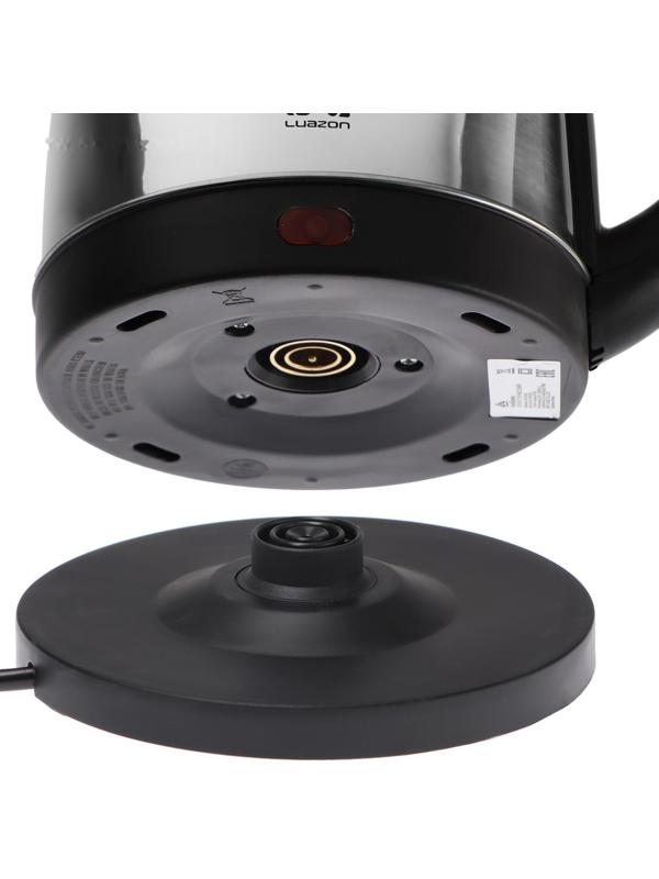 Чайник электрический Luazon LSK-1805, металл, 1.8 л, 1500 Вт, серебристый