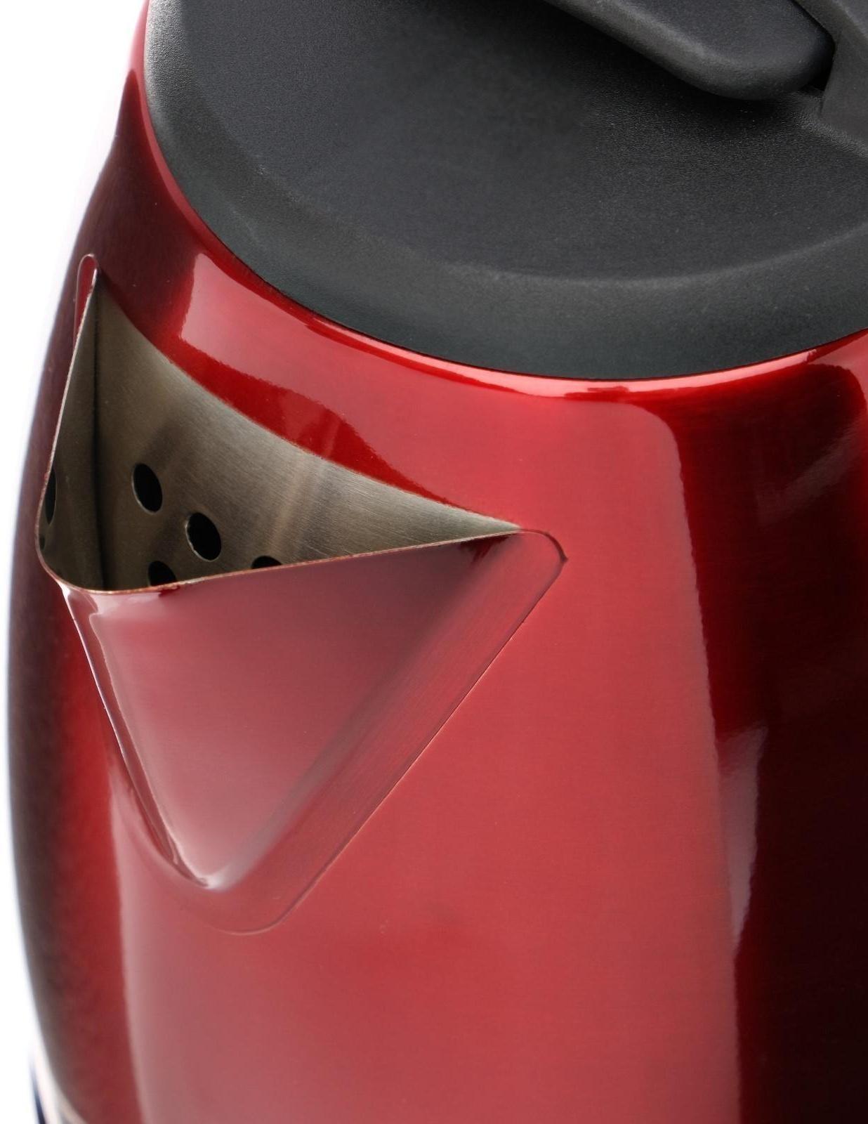 Чайник электрический Luazon LSK-1804, металл, 1.8 л, 1500 Вт, красный