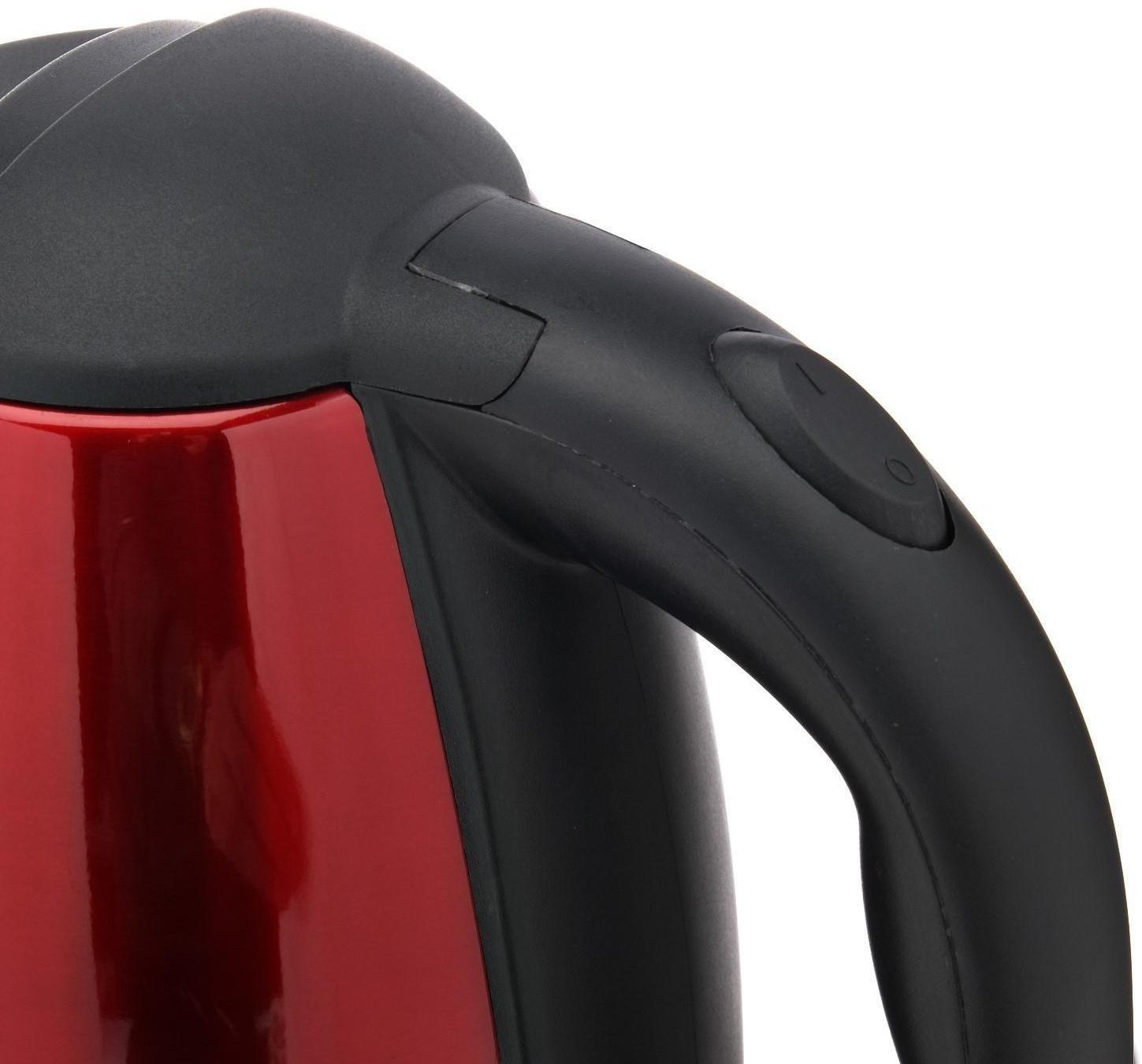 Чайник электрический Luazon LSK-1804, металл, 1.8 л, 1500 Вт, красный