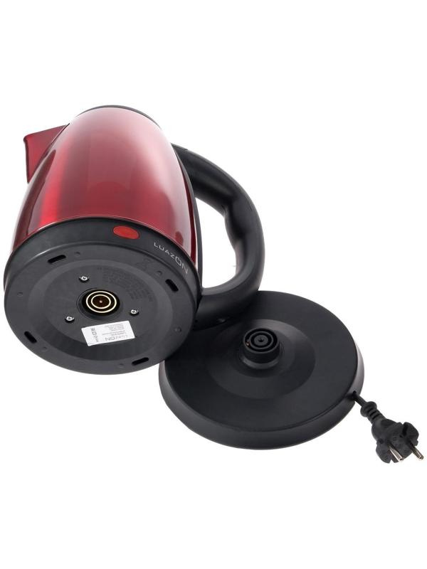 Чайник электрический Luazon LSK-1804, металл, 1.8 л, 1500 Вт, красный