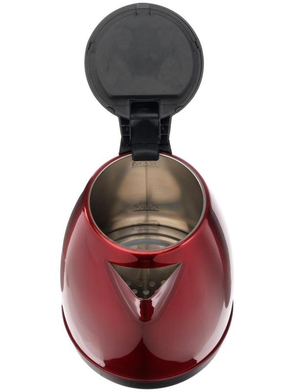 Чайник электрический Luazon LSK-1804, металл, 1.8 л, 1500 Вт, красный