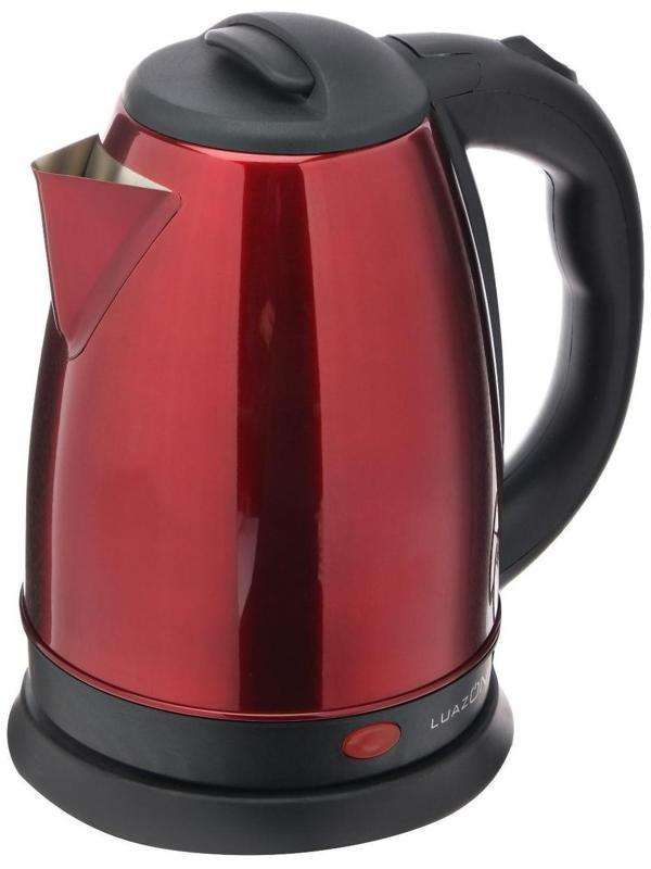 Чайник электрический Luazon LSK-1804, металл, 1.8 л, 1500 Вт, красный