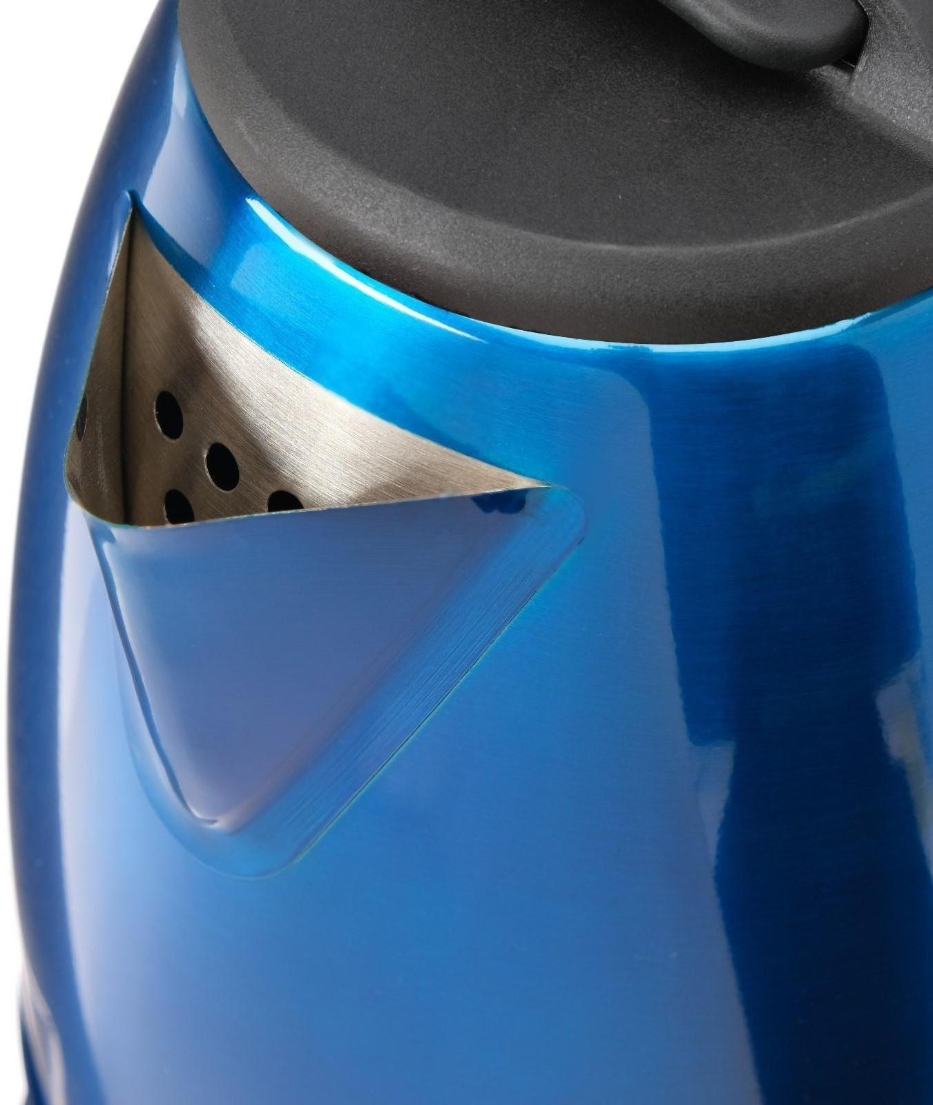 Чайник электрический Luazon LSK-1804, металл, 1.8 л, 1500 Вт, синий