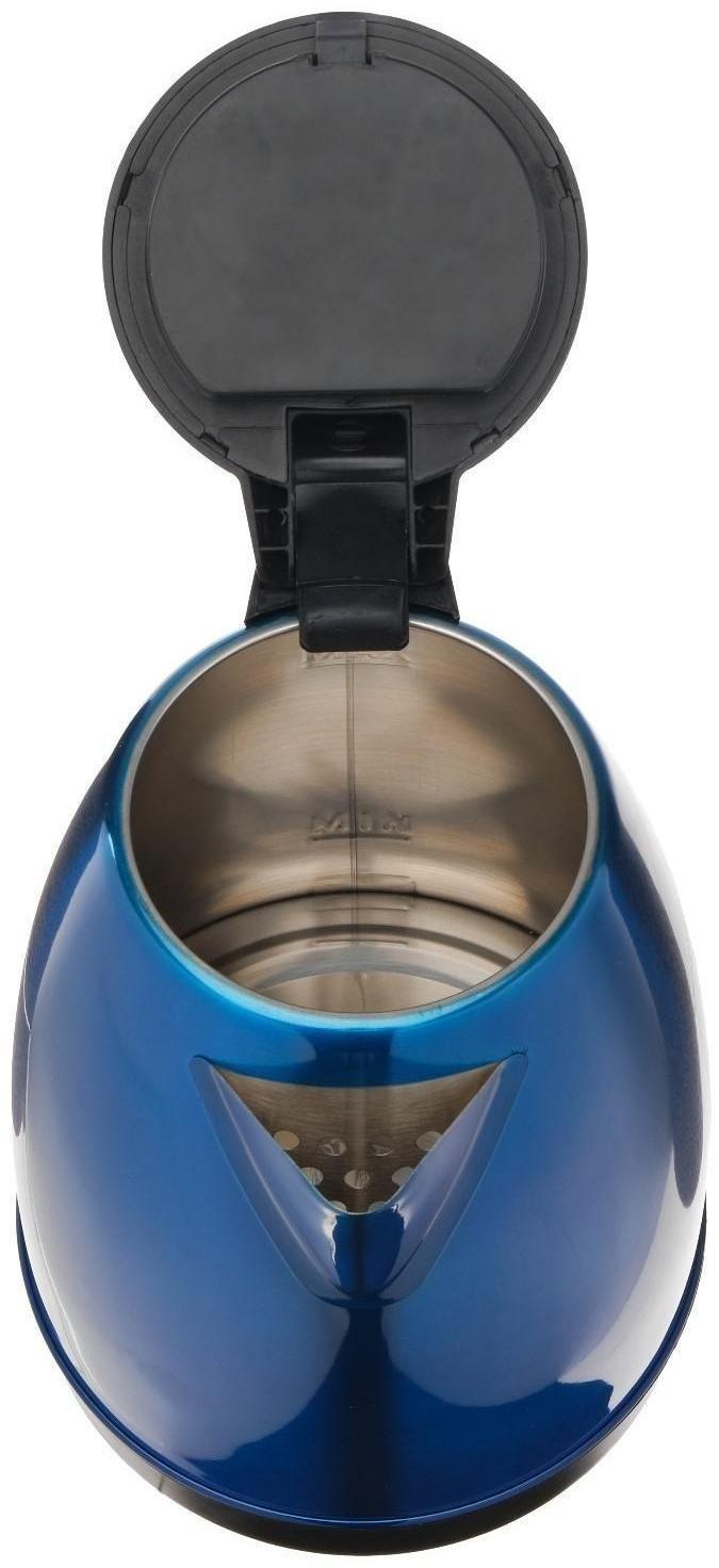 Чайник электрический Luazon LSK-1804, металл, 1.8 л, 1500 Вт, синий
