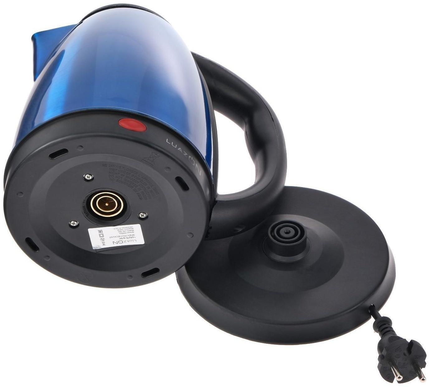 Чайник электрический Luazon LSK-1804, металл, 1.8 л, 1500 Вт, синий