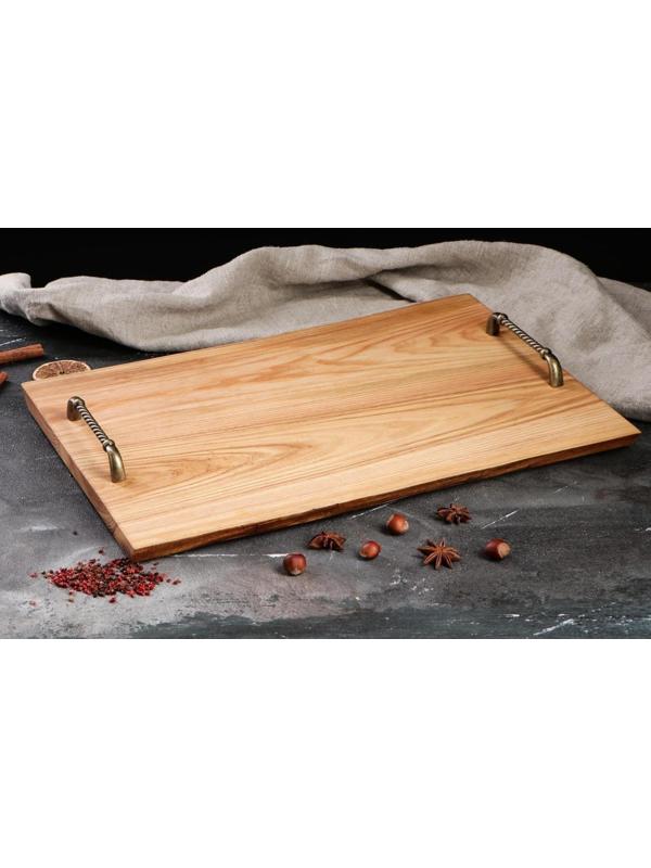 Столешница деревянная из слэба, 50х30 см, массив вяза