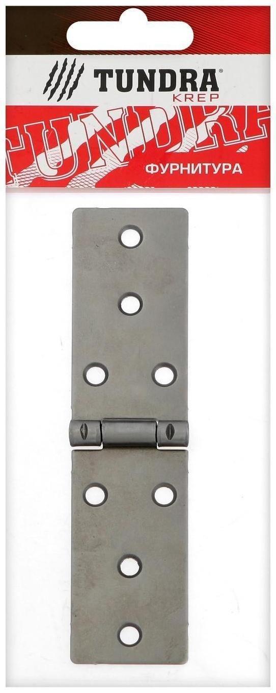 Петля карточная ТУНДРА, 140х34 мм, без покрытия, 1 шт.