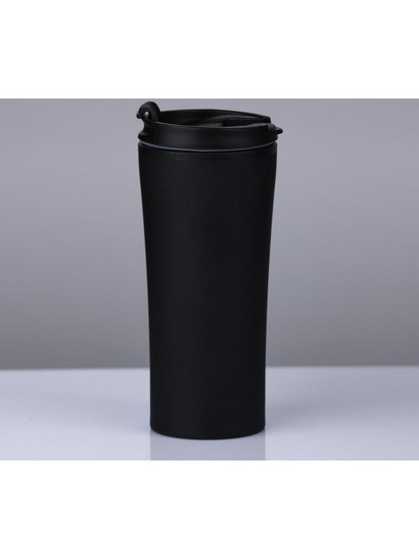 Термокружка, серия: For you, 450 мл, сохраняет тепло 2 ч, 8 х 19 см, чёрная